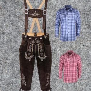 Beautiful Genuine Leather Dark Brown Oktoberfest Outfit OL-007