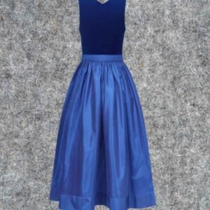 Perfect German Velvet Dirndl Dress Blue OD-006 (1)