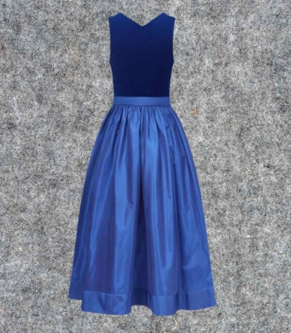 Perfect German Velvet Dirndl Dress Blue OD-006 (1)