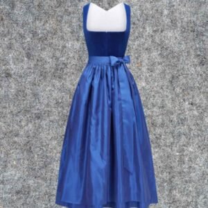 Perfect German Velvet Dirndl Dress Blue OD-006