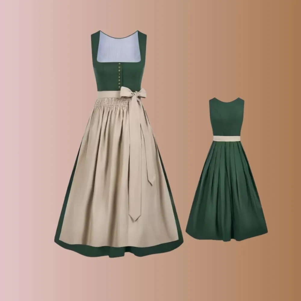 Green Cotton Dirndl | Sustainable Bavarian Dress