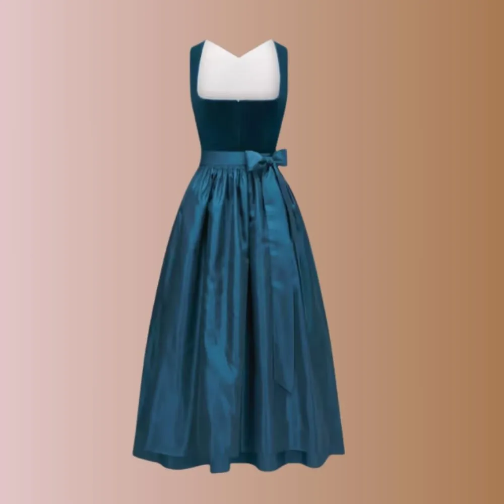 Luxurious Velvet Dirndl Dress | Opulent Bavarian Dress