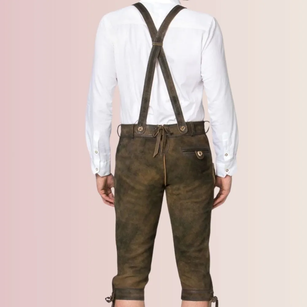 Embroidered Bundhosen | Bavarian Leather Pants - Image 2