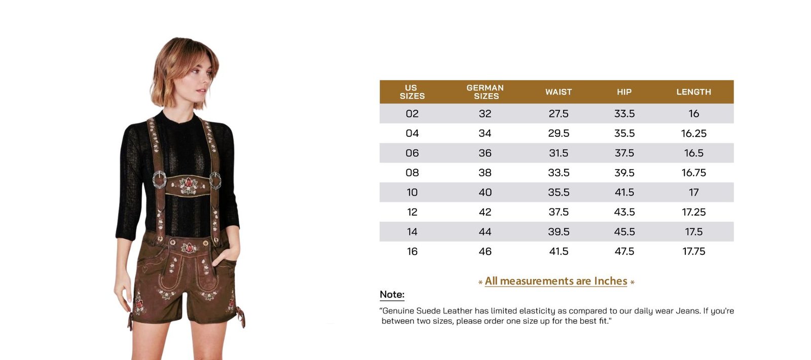 WOMEN LEDERHOSEN Size Guide (1)